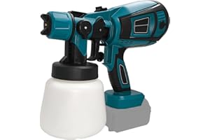 L1NXIXI Akku Farbsprühsystem, Kabellose Farbsprühpistole mit 32000RPM Motor, 3 Düsen & 3 Sprühmustern, 1000mL Tank, kompatibel mit Makita 18V Akku (ohne Akku) - Ideal für Wandfarbe, Möbel, Zäune