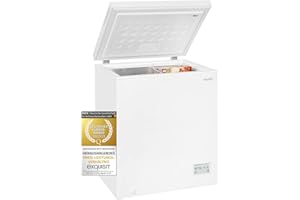 Exquisit® Congelador Horizontal, 142L, Clase F, Color Blanco, Mantiene Alimentos sin Corriente 10 Horas, Enfriamiento Rápido, 1 Cesto, Tirador Externo, Consumo 228 kWh/año, Medidas 84,5x70,5x55 Cm.