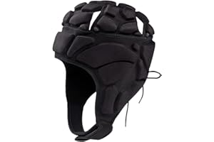 JIAHG Rugby Helm Fußball Torwart Helm Tormann Torhüter Schutzhelm Verstellbarer Kopfschutz Fußballkopfschutz Kopfbedeckung Antikollisionskappe für Jugendliche Erwachsene