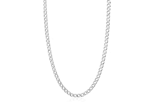 RANKEEF 3/5mm Chaine Acier Inoxydable Homme Durable Collier Acier Inoxydable Anti-Ternissement Fantaisie Chaine Cubaine Hypoallergénique Collier Homme Argent 46/51/56/61/66 cm