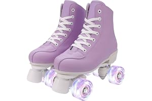 XUDREZ Women Roller Skates Girls Roller Derby Skates Adult Skates Shoes Mint Green Four-Wheel RollerSkates for Beginner Outdoor Indoor