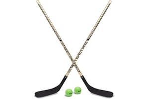 GoSports Street Hockey, Choose Between Street Hockey Goal Set with Sticks, Or Street Hockey Sticks (2 Pack)
