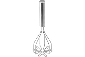 HIC Harold Import Co. 93237 World’s Greatest 2-in-1 Mix N’Masher Potato Masher, 18/8 Stainless Steel, Silver