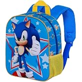 KARACTERMANIA Elite 3D Elite 3D Tech Backpack Unisex Adult (Pack of 1), Sonic The Hedgehog Blue, Elite 3D Star Backpack