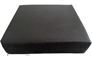 GM Cuscino antidecubito per sedia a rotelle 42x42x8 cm cuscino antidecubito per sedia in Memory foam e poliuretano cuscino carrozzina poltrona per anziani Made in Italy (Nero)