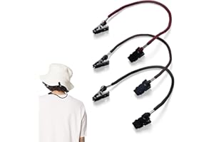 CHENNAN 3 sztuki klipsów do kapelusza, uchwyt na kapelusz, klips zabezpieczający, wiatroszczelny klips mocujący, uchwyt na czapkę, odpowiedni do wędkowania, golfa, żeglowania, pływania łodzią