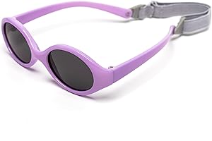 KIDDUS Lunettes Soleil Polarisées pour Bébé à partir de 0 mois, Fille et Garçon. Protection solaire UV400. Sans BPA. Bande élastique amovible. Couleurs vives et tons pastel