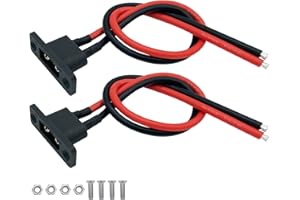 Nuofany Amass XT90E-M - 2 conectores macho de batería macho con cable de montaje pigtail XT90 con cable de 30 cm para batería RC Lipo FPV Racing Aircraft Drone