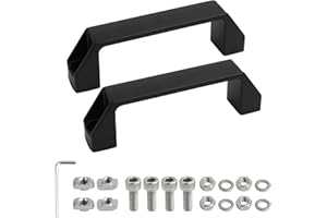 Batheidon Maniglia In Lega Di Alluminio Compatibile Con Profilo Serie 30 Con Distanza Tra I Fori Con Dado A T E Viti Ideale Come Maniglia Basculante Garage O Maniglia Per Mobili Industriali(120mm)