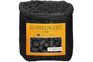 verpacking BIO Verpackungschips aus Maisstärke [Farbe & Menge wählbar] Füllmaterial für Pakete 100 Liter - Schwarz