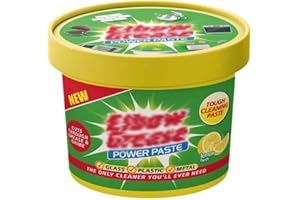 Pkge 350g Elbow Grease Power Paste Bath Cleaners with Fresh Lemon Fragrance for Cleaning Tough Stains Multi-Surface Cleaner for Kitchen, Oven, Bathroom, Includes 1 Cleaning Sponge