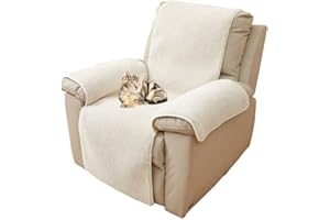 ‎NUODWELL NUODWELL Dicker Lammfellbezug Sofa Armlehnenbezüge 1 Sitzer, SesselüBerwüRfe Armlehnenschoner, Bezüg Sesselüberzug Möbelschutz für Kinder und Haustiere (Beige, 56 x 207 cm)