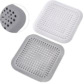 Alyvisun 2Pcs Silikon Abflusssieb mit Saugnapf Haarfänger | Duschablauf Haarsieb für Waschbecken, Badezimmer, Badewanne, Küch