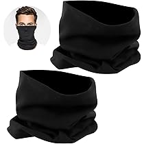 Scaldacollo In Pile KEYRI - 2 Pezzi (Nero E Grigio), Multifunzione, Unisex, Per Sport Invernali