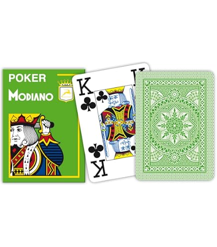 Modiano Carte Da Poker 4 Jumbo Index – Nero, Plastica 330 Micron