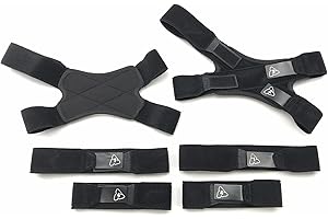 ‎LEATT Leatt C- Frame Unisex Knieschoner Set Strap - Erwachsene Black, One Size