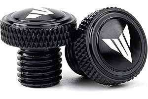 ZESIDIMO M10 * 1,25 Bouchon de trou de miroir vis tige CNC accessoires pour moto miroir vis pour Yamaha MT 07 09 10 MT07 MT09 SP MT10 FZ09 FZ07 (Noir)