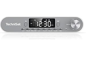 TechniSat KITCHENRADIO – radio kuchenne do zabudowy z UKW/FM, wyświetlacz LED, lampa robocza, timer, Bluetooth, funkcja budzika, zestaw głośnomówiący, głośnik 5 W