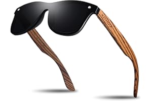 KITHDIA Polarizadas Madera Gafas De Sol Hombre/Mujer UV400 Protección S5029