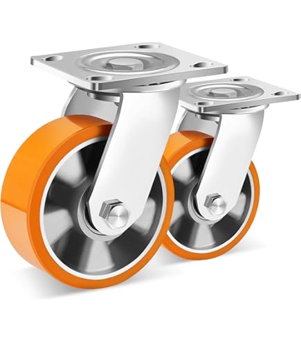 Ruote Orientabili In Poliuretano - Set Da 4 Con Freni, Portata 680 Kg - Foto 14