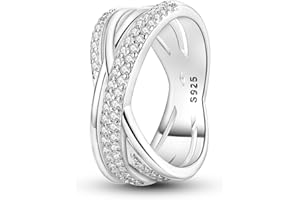 NARMO Pierścionki ze srebra wysokiej próby 925 dla kobiet, Evil Eyes, Twined Line, Cubic, cyrkonie, proste pierścionki zaręczynowe, pierścionki zaręczynowe, pierścionki osobowości, rozmiar 6-9