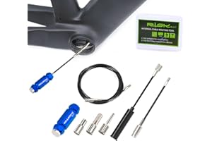 CYCEARTH Kit di strumenti per il routing dei cavi interni della bici compatibile con alloggiamento da 4-5,5 mm, guida interna per l'installazione del cambio del telaio della bicicletta