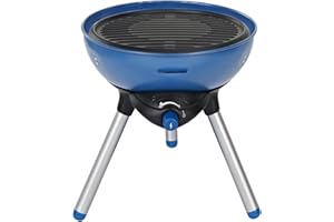 Campingaz Party Grill, Kleiner Grill für Camping oder Picknick, Camping-Grill mit flexiblen Kochmöglichkeiten, Gaskocher mit Antihaftbeschichteter Grillplatte und Topfträger, Blau