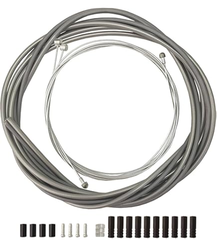 Kit Câbles De Frein Téflon Pour Vélo – Argent Irisé, Gaines Complètes, Route/VTT (Neuf)