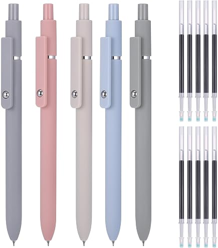 Gel-Tintenstifte 6er Set – 0,5 Mm Feine Spitze, Nachfüllbar Für Flüssiges Schreiben