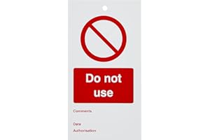 Caledonia Signs 53434 Do not Use Double Sided Safety Tags (Pack of 10)