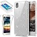 Produktbild KunyFond Hülle für Sony Xperia XA,Sony Xperia XA Silikon Schutzhülle [Front + Back Rundum Double Protective],Bling Glänzend Glitzer Kristall Silikon Hülle Full Body Beidseitiger 360°Schutz Transparent TPU Handyhülle Stoßdämpfend Komplette Gehäuse Crystal Kirstall Case Weichem Flexible Silikon Schutzhülle Handy Gürtel Tasche Hülle Case Cover Fall-Abdeckung Etui TPU Bumper Schale für Sony Xperia XA (Glitzer Silber)