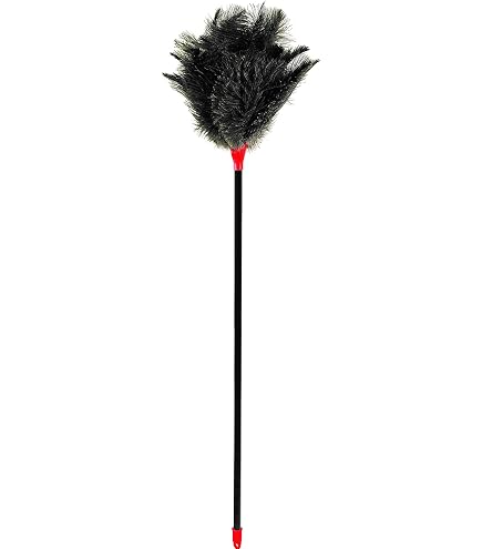 Spolverino In Piume Di Struzzo Naturali Morbido - Piumino Antipolvere Per Mobili, Pale Ventilatore E Angoli Stretti, 36 Cm - 3