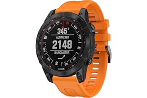 BOJYS Fenix 7X Correa Silicona, 26mm Easy-Fit Pulseira Reemplazo Correa para Fenix 7X/Fenix 6X/Fenix 6X Pro/Fenix 5X/Fenix 5X Plus/Fenix 3/Fenix 3 HR/Enduro/Tactix Delta/Descent Mk1 Mk2/Quatix X3