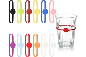 JINTANG Glasmarkierer,glasmarkierer party,Glasmarkierer Silikon Bunte,Wiederver Wendbare glas markierung trinkgläser,für Weinglas Flasche Cup Trinkglas Cocktail Bar Party Dekoration