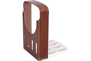 PWSHYMI Rebanadora de Pan, Guía de Corte de Tostadas Ajustable, Guía para Rebanar Sándwiches, Herramientas Plegables con 4 Espesores para Pan Casero