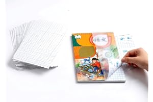 Adhesive Book Cover 10pcs Pack – Self Adhesive Transparent Waterproof Protective Covers, Easy to Apply, Removable & Durable – Book Wrapping Film for School, Office & Home Use, Size 50x36cm