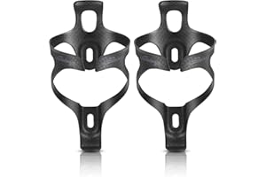 HUALONG Portaborraccia Bici Carbonio Porta Borraccia Mtb, Opaco Nero,Solo 16 ± 2 Grammi, Confezione Da 2.