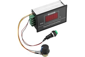 CANYITA Speed Controller, Digital Regulator Variable Speed Switch Display LED Control Circuit Board DC 6-60V 12V 24V 36V 48V 30A PWM DC Motor for Motors