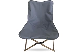 acamp Chaise de Camping | Résistante aux intempéries & Pliable | Cadre en Aluminium léger avec Aspect Bois | Chaise de pêche | Chaise de Plage Pliante Exterieur avec Sac transportable