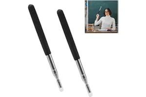 AETHERAURORA 2 Pezzi Bacchetta Telescopica Allungabile, 100cm Puntatore Telescopico, Bastone di Puntamento in Acciaio Inox Estensibile, Indicatore Telescopico per insegnamento Presentazioni, Formatore, Seminari