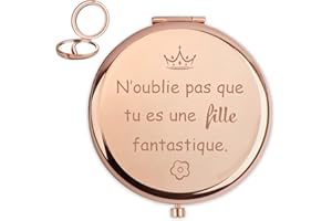 CDIXLMUZ Cadeau Ado Fille,Cadeau Adolescente Fille,Cadeau Communion Fille,Cadeau Bapteme Fille,Miroir De Poche,Cadeau Jeune Fille,Cadeau Petite Fille,Cadeau Pour Ma Fille,Cadeau Fille Adolescente (fille1)