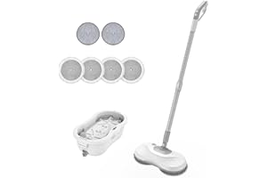 Redkey M1 Mopa Eléctrica Sin Cable,Mopa Autolimpiante,LED,Depósito de Agua de 250mL,Batería de 2200mAh de Capacidad,Pulverizador de Agua con un Solo Clic,Separación de Agua Limpia y Aguas Residuales