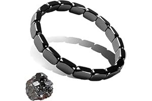 GENERIC Hemios Hematite Bracelet, Hemys Hematite Bracelet For Men, Natural Square Gemstone Adjustable Elastic Wristband, Be Focused, Strong, and Ready to Take on Anything, Wristband for Men & Women