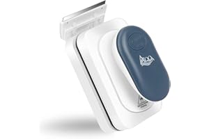 AQQA Środek do czyszczenia szkła do akwarium, silny magnes do akwarium, szczotka do szkła, pływający skrobak do glonów, szczotka magnetyczna do czyszczenia z dwoma skrobakami (niebieski)