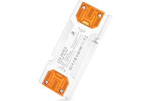 DUSKTEC Transformateur 220 V à 24 V, alimentation LED 15 W plat, pilote AC-DC 24 V IP44