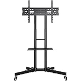 Yaheetech Supporto TV da Pavimento con Ruote Carrello Mobile Porta TV da 32 a 75 pollici Schermi Plasma/LCD/LED Portata 50 kg