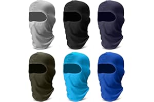Finvizo 6 Stück Sturmhaube Skimaske: Atmungsaktive Balaclava UV-Schutz Sturmmaske für Herren Damen für Outdoor Sports Motorrad Fahrrad