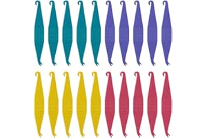 EAVUYIS 20 pezzi Ortodontici Elastici Monouso in Plastica per Apparecchi Ortodontici per Posizionamento Rimozione Strumenti Gancio per Corda Elastica Gancio Elastico Regolatore per Elastico
