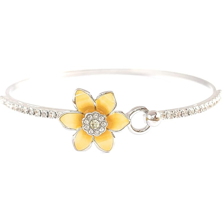 Life Charms A Pretty Welsh Daffodil Bracelet, Silver, Silver