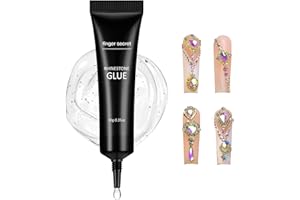 LOPHE Colla Strass Unghie, Colla per Gel Unghie, per Nail Art Strass Unghie Charms Nail Gems per Fai Da Te, 10g